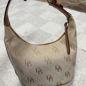 Dooney & Bourke Tan and Brown Hobo Bag